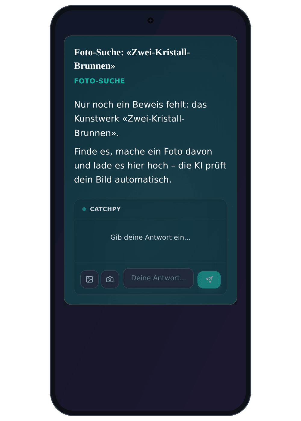 Beispiel aus der App: Foto-Suche mit Bild-Prüfung